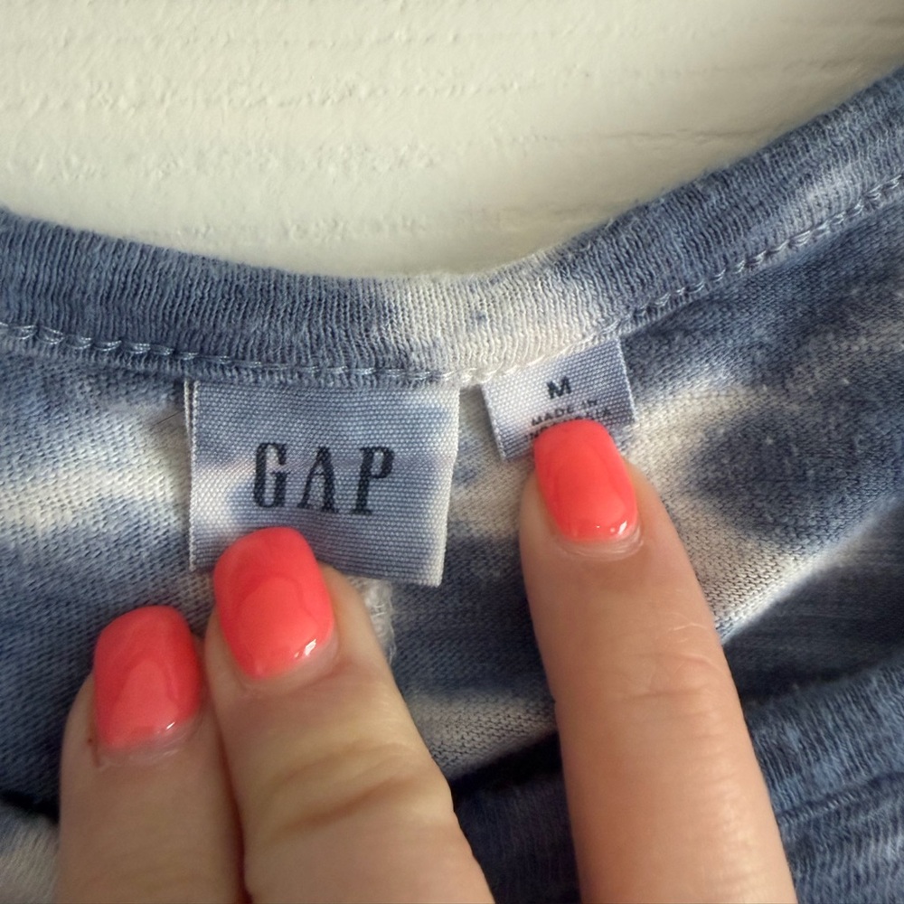 GAP Blue Tie-Dye T-shirt Dress - Picture 3 of 4